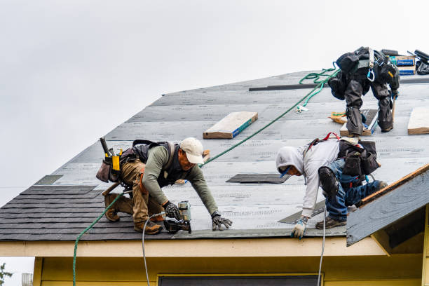 Professional Gutter Installation technician working in Hyndman, PA